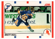 Brett Hull - St. Louis Blues (NHL Hockey Card) 1990-91 Score Canadian Bilingual # 300 Mint