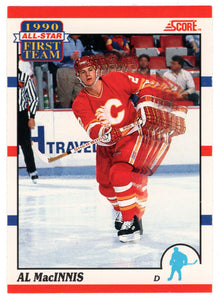 Al MacInnis - Calgary Flames (NHL Hockey Card) 1990-91 Score # 314 Mint