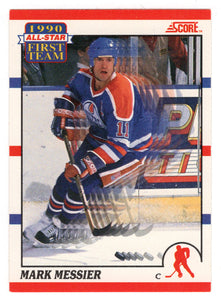 Mark Messier - Edmonton Oilers (NHL Hockey Card) 1990-91 Score Canadian Bilingual # 315 Mint