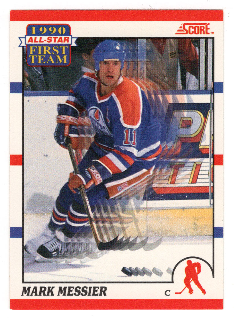 Mark Messier - Edmonton Oilers (NHL Hockey Card) 1990-91 Score Canadian Bilingual # 315 Mint