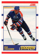 Esa Tikkanen - Edmonton Oilers (NHL Hockey Card) 1990-91 Score # 342 Mint