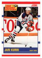 Jari Kurri - Edmonton Oilers (NHL Hockey Card) 1990-91 Score Canadian Bilingual # 348 Mint