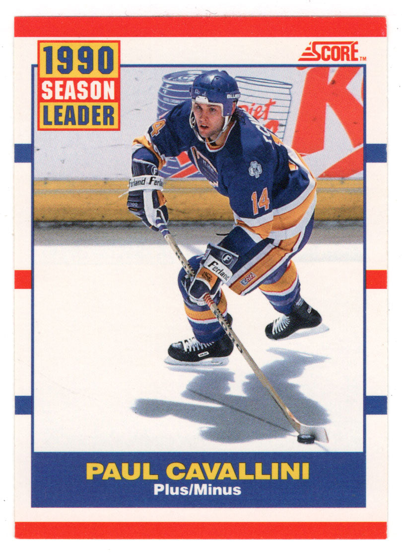 Paul Cavallini - St. Louis Blues (NHL Hockey Card) 1990-91 Score Canadian Bilingual # 349 Mint