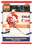 Sergei Makarov - Calgary Flames (NHL Hockey Card) 1990-91 Score Canadian Bilingual # 350 Mint