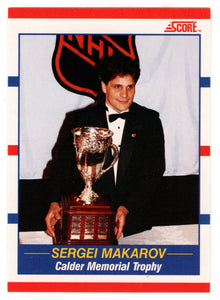 Sergei Makarov - Calgary Flames (NHL Hockey Card) 1990-91 Score Canadian Bilingual # 362 Mint