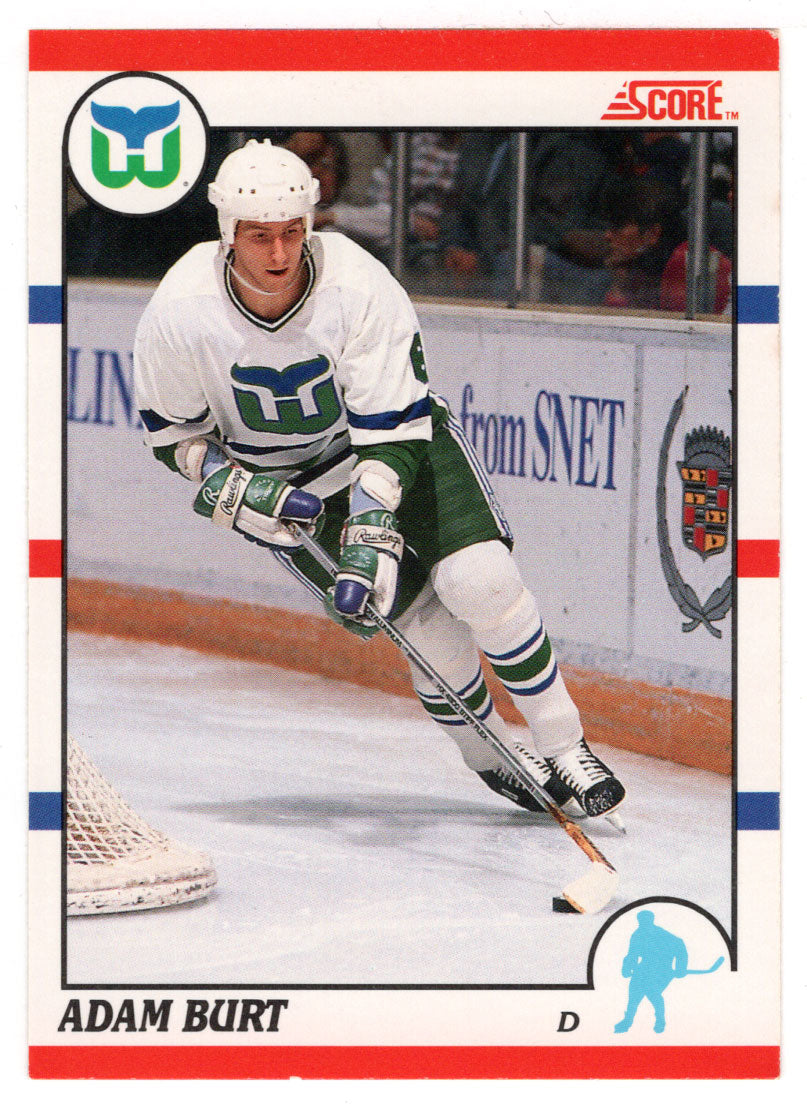 Adam Burt RC - Hartford Whalers (NHL Hockey Card) 1990-91 Score Canadian Bilingual # 370 Mint