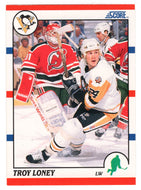 Troy Loney RC - Pittsburgh Penguins (NHL Hockey Card) 1990-91 Score # 371 Mint