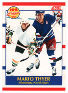 Mario Thyer RC - Minnesota North Stars (NHL Hockey Card) 1990-91 Score Canadian Bilingual # 382 Mint