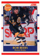 Bob Beers RC - Boston Bruins (NHL Hockey Card) 1990-91 Score Canadian Bilingual # 385 Mint