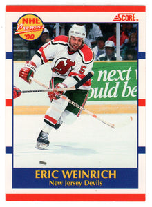 Eric Weinrich RC - New Jersey Devils (NHL Hockey Card) 1990-91 Score Canadian Bilingual # 389 Mint