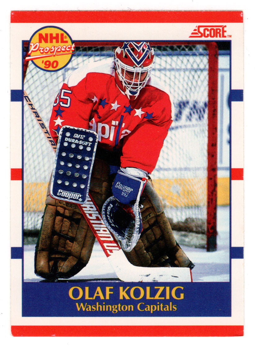 Olaf Kolzig RC - Washington Capitals (NHL Hockey Card) 1990-91 Score Canadian Bilingual # 392 Mint