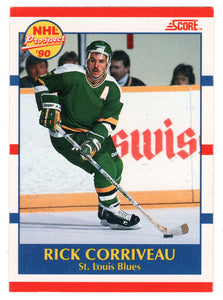 Rick Corriveau RC - St. Louis Blues (NHL Hockey Card) 1990-91 Score Canadian Bilingual # 396 Mint
