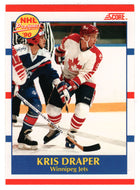 Kris Draper RC - Winnipeg Jets (NHL Hockey Card) 1990-91 Score Canadian Bilingual # 404 Mint