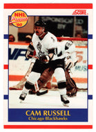 Cam Russell RC - Chicago Blackhawks (NHL Hockey Card) 1990-91 Score Canadian Bilingual # 408 Mint