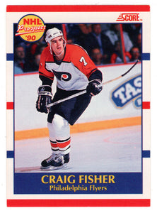 Craig Fisher RC - Philadelphia Flyers (NHL Hockey Card) 1990-91 Score Canadian Bilingual # 412 Mint