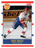 Wes Walz RC - Boston Bruins (NHL Hockey Card) 1990-91 Score Canadian Bilingual # 418 Mint