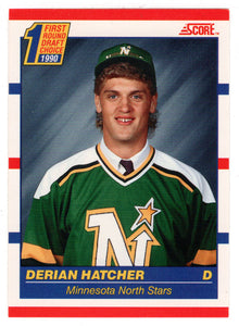 Derian Hatcher RC - Minnesota North Stars (NHL Hockey Card) 1990-91 Score Canadian Bilingual # 430 Mint