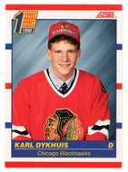 Karl Dykhuis RC - Chicago Blackhawks (NHL Hockey Card) 1990-91 Score Canadian Bilingual # 437 Mint