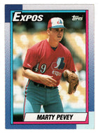 Marty Pevey RC - Montreal Expos (MLB Baseball Card) 1990 Topps # 137 Mint