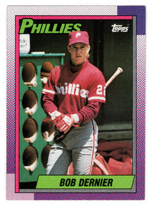 Bob Dernier - Philadelphia Phillies (MLB Baseball Card) 1990 Topps # 204 Mint