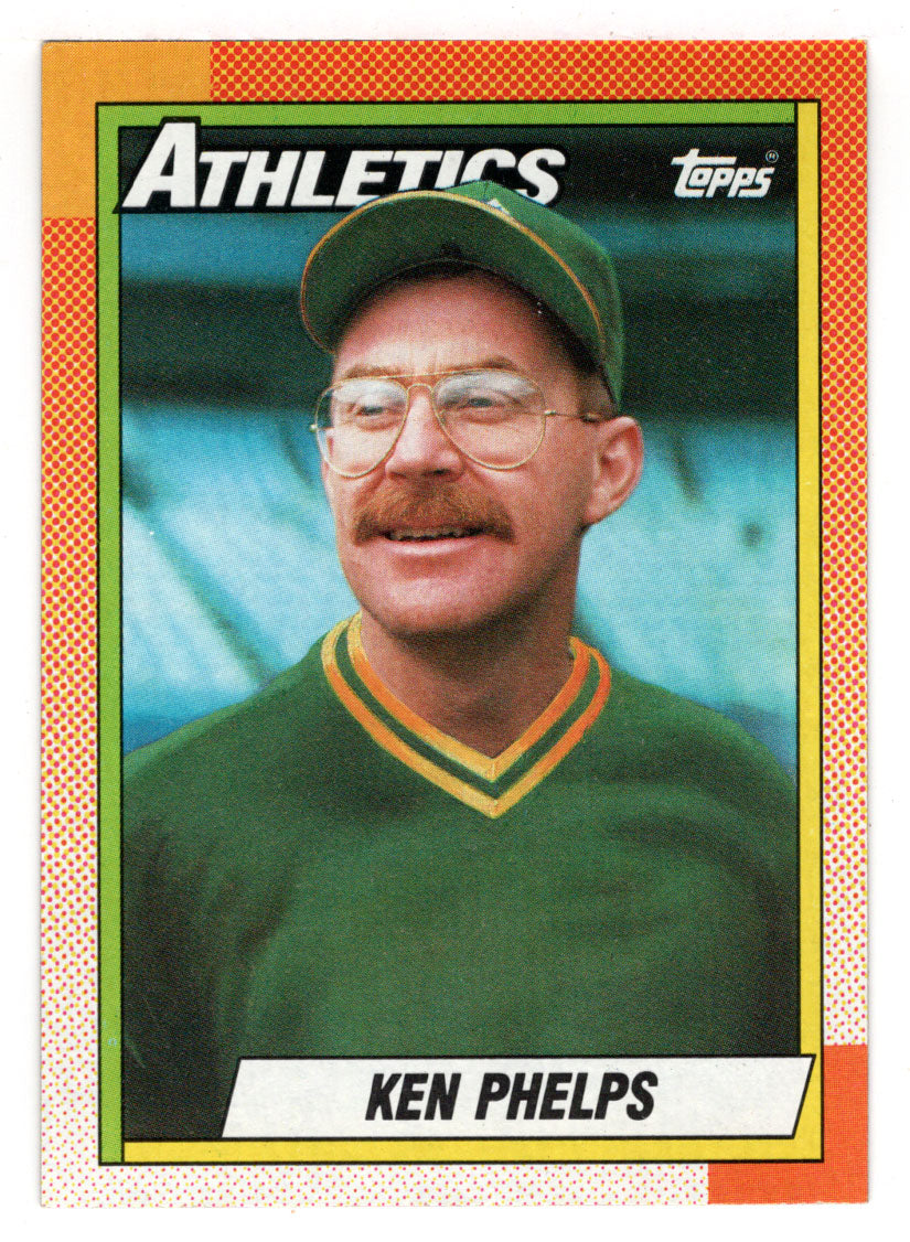 Ken Phelps - Oakland Athletics (MLB Baseball Card) 1990 Topps # 411 Mint