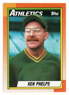 Ken Phelps - Oakland Athletics (MLB Baseball Card) 1990 Topps # 411 Mint