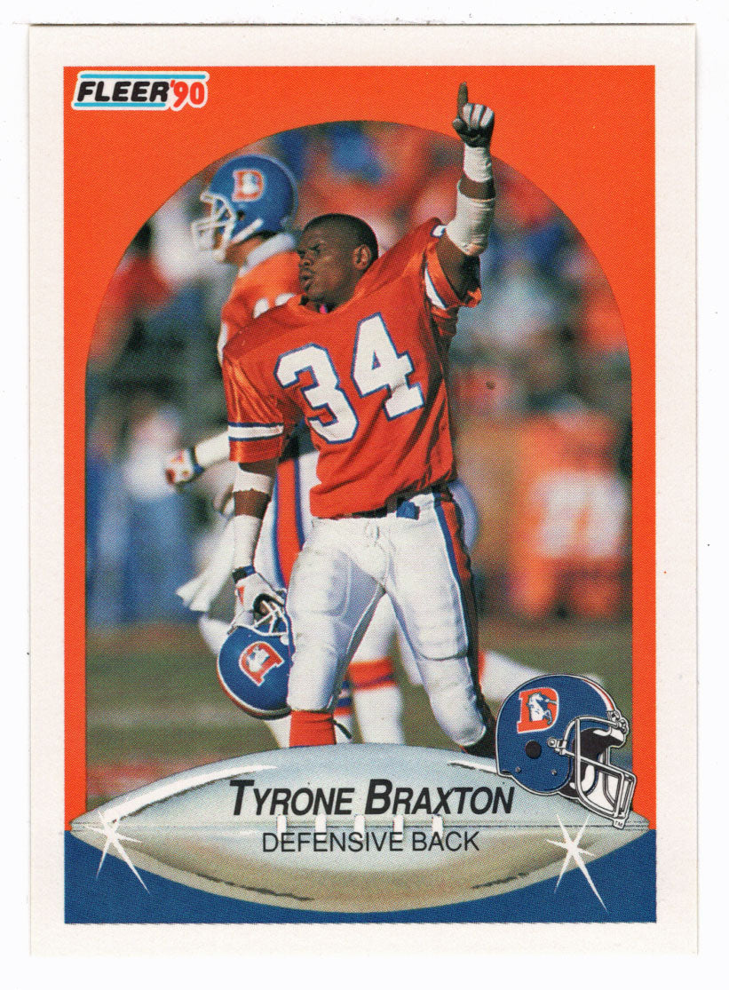 Tyrone Braxton - Denver Broncos (NFL Football Card) 1990 Fleer # 19 Mint