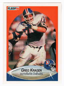 Greg Kragen - Denver Broncos (NFL Football Card) 1990 Fleer # 26 Mint