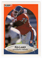 Ken Lanier RC - Denver Broncos (NFL Football Card) 1990 Fleer # 27 Mint