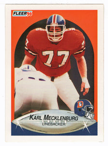 Karl Mecklenburg - Denver Broncos (NFL Football Card) 1990 Fleer # 28 Mint