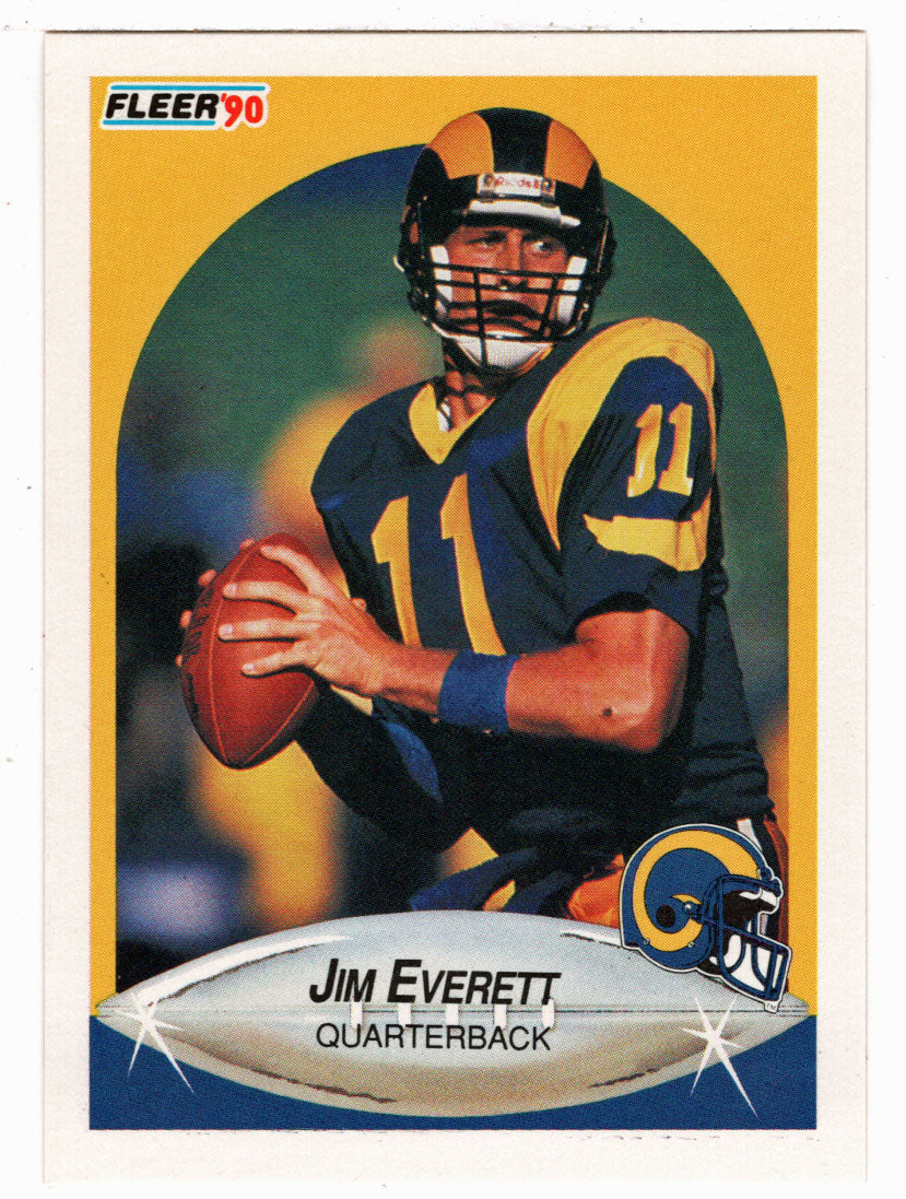 Jim Everett - Los Angeles Rams (NFL Football Card) 1990 Fleer # 36 Mint