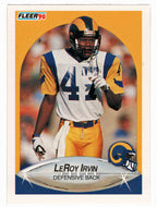 LeRoy Irvin - Los Angeles Rams (NFL Football Card) 1990 Fleer # 40 Mint