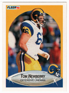 Tom Newberry - Los Angeles Rams (NFL Football Card) 1990 Fleer # 43 Mint