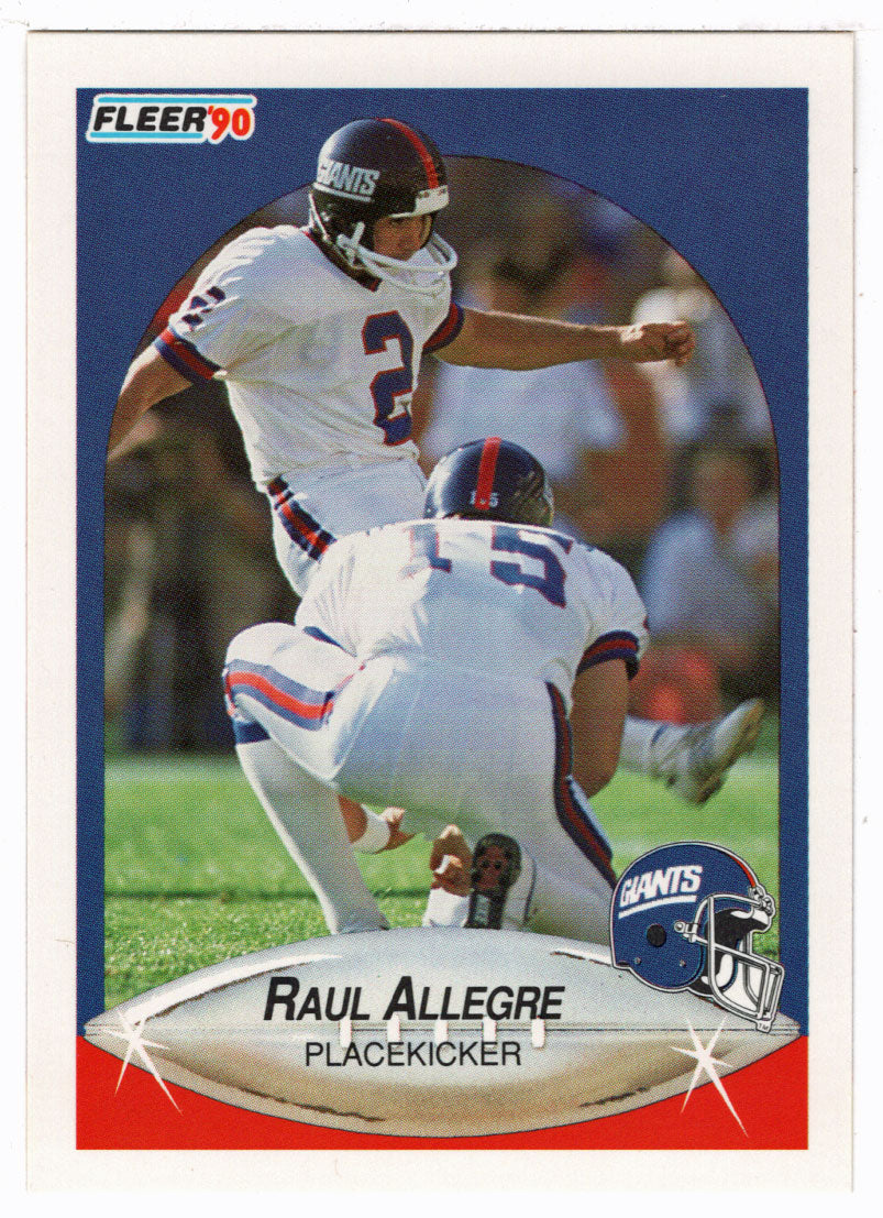 Raul Allegre - New York Giants (NFL Football Card) 1990 Fleer # 61 Mint
