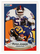 Pepper Johnson - New York Giants (NFL Football Card) 1990 Fleer # 69 Mint