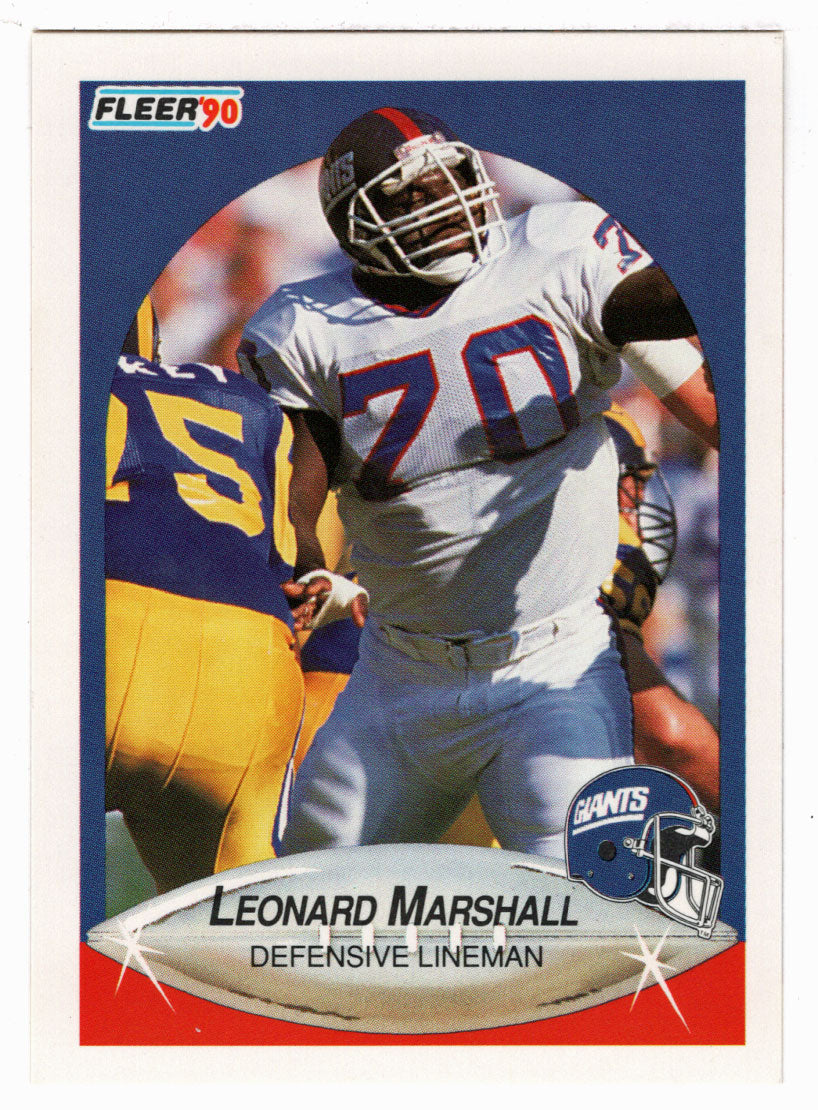 Leonard Marshall - New York Giants (NFL Football Card) 1990 Fleer # 72 Mint