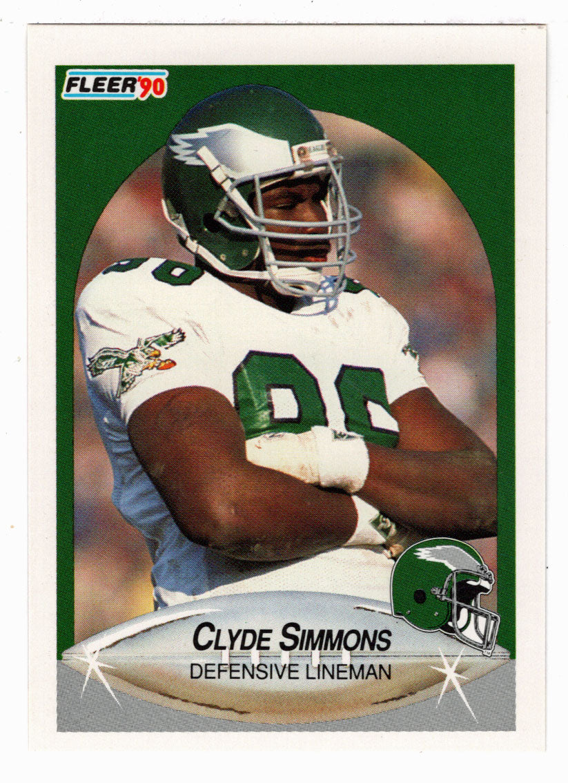 Clyde Simmons - Philadelphia Eagles (NFL Football Card) 1990 Fleer # 90 Mint