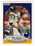 Rich Karlis - Minnesota Vikings (NFL Football Card) 1990 Fleer # 102 Mint