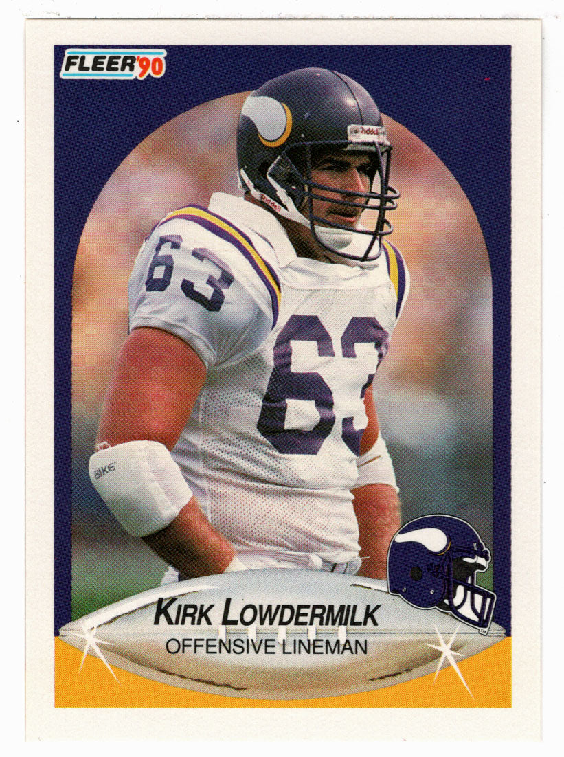 Kirk Lowdermilk - Minnesota Vikings (NFL Football Card) 1990 Fleer # 104 Mint