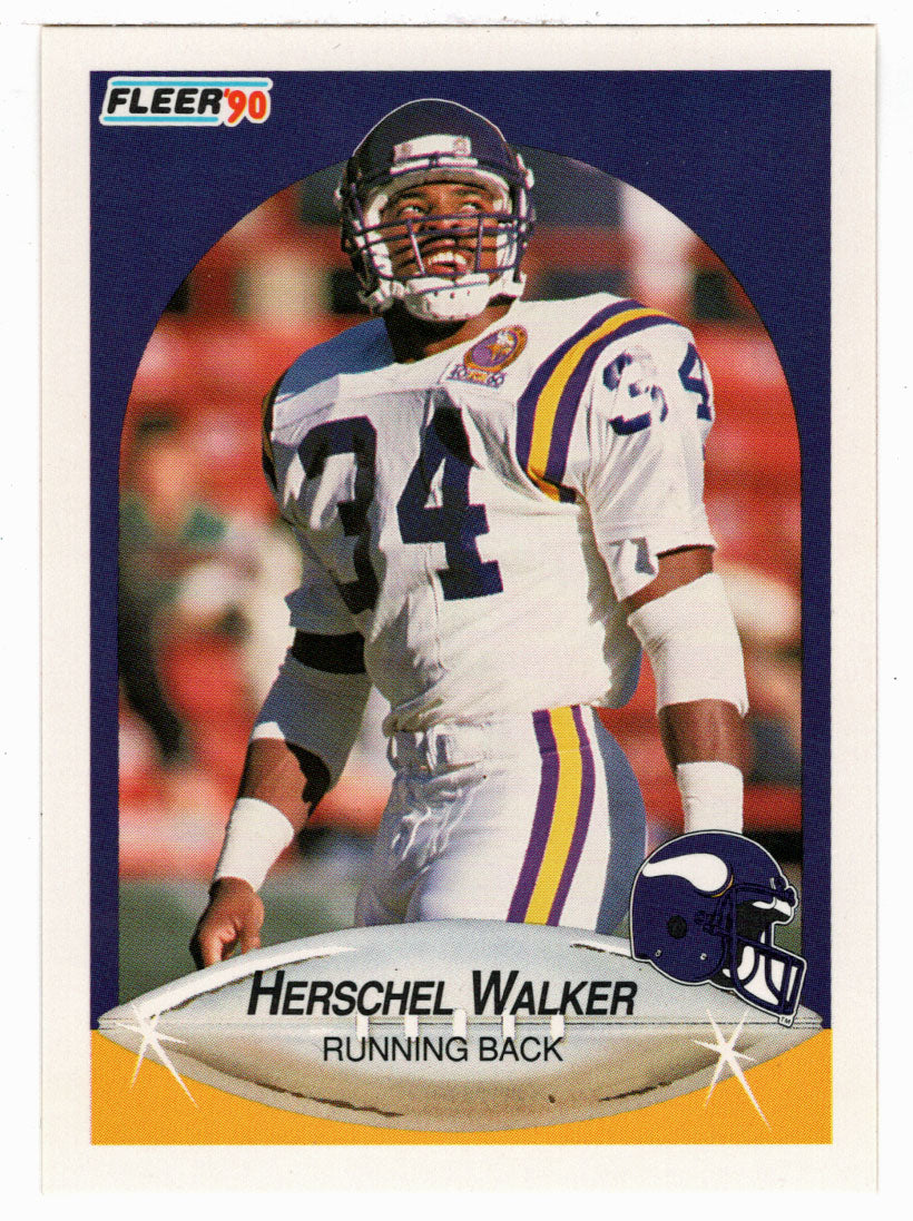 Herschel Walker - Minnesota Vikings (NFL Football Card) 1990 Fleer # 107 Mint