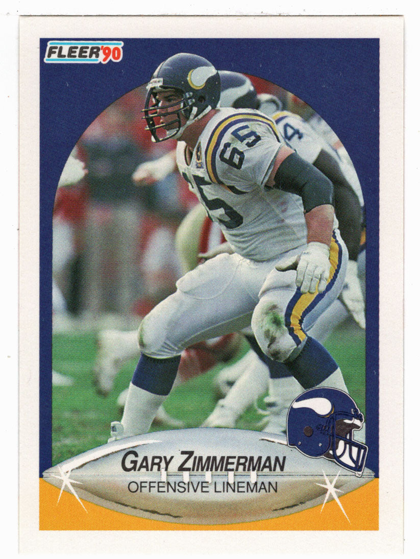 Gary Zimmerman - Minnesota Vikings (NFL Football Card) 1990 Fleer # 109 Mint