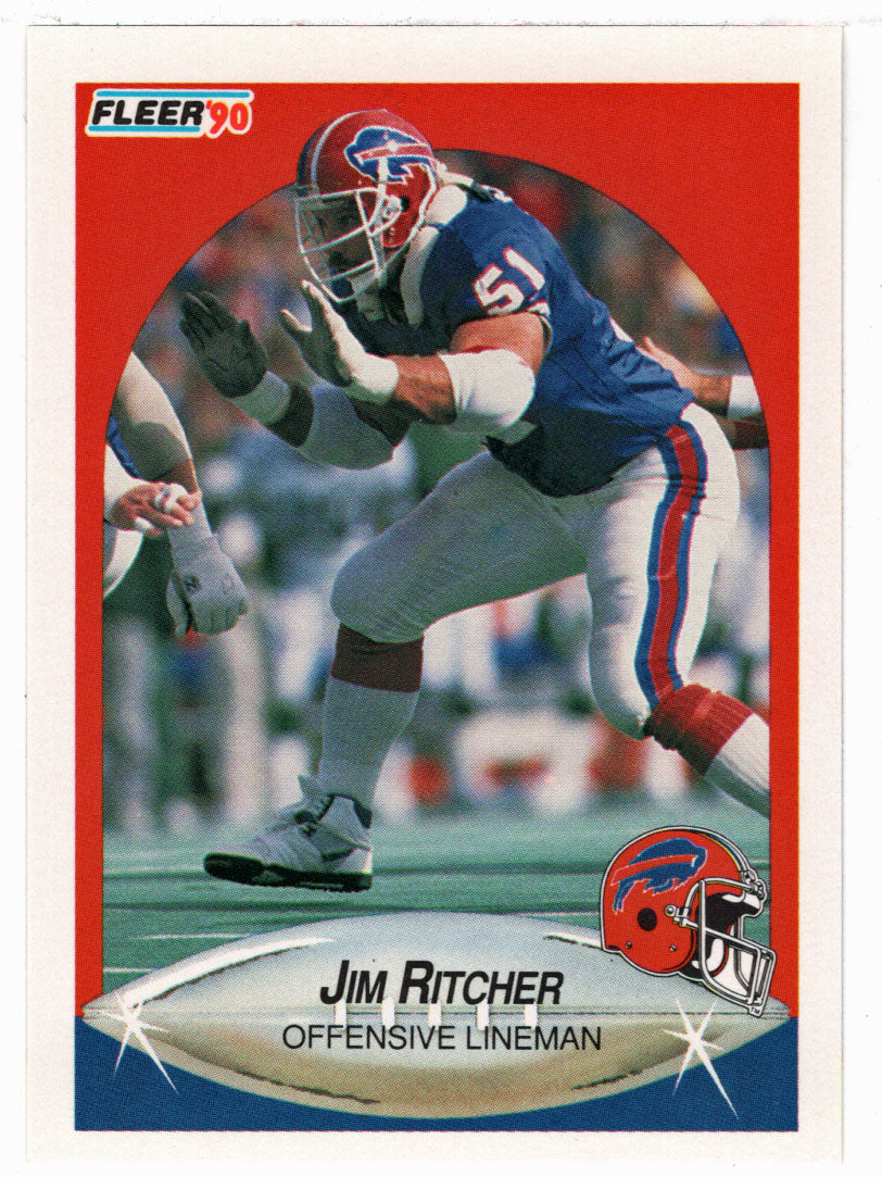 Jim Ritcher RC - Buffalo Bills (NFL Football Card) 1990 Fleer # 120 Mint
