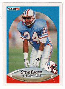 Steve Brown - Houston Oilers (NFL Football Card) 1990 Fleer # 125 Mint