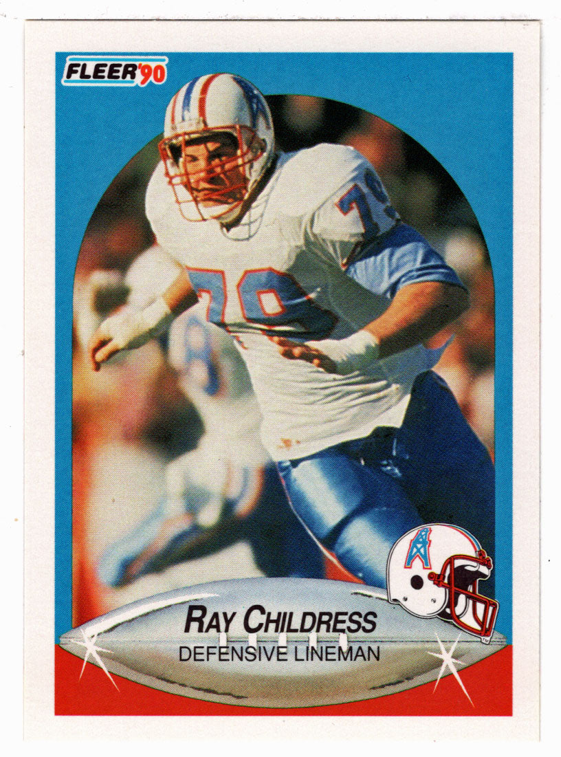Ray Childress - Houston Oilers (NFL Football Card) 1990 Fleer # 126 Mint