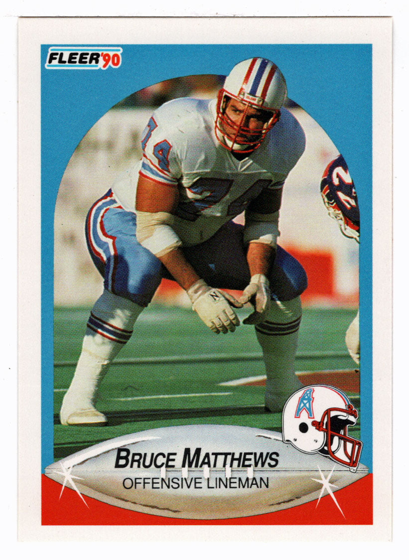 Bruce Matthews - Houston Oilers (NFL Football Card) 1990 Fleer # 131 Mint