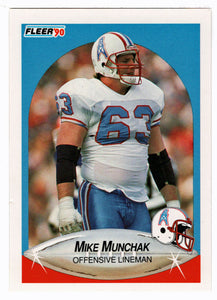 Mike Munchak - Houston Oilers (NFL Football Card) 1990 Fleer # 134 Mint