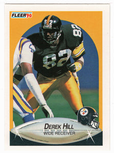 Derek Hill RC - Pittsburgh Steelers (NFL Football Card) 1990 Fleer # 142 Mint