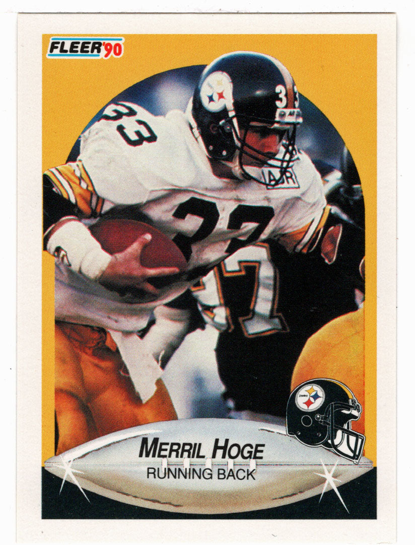 Merril Hoge - Pittsburgh Steelers (NFL Football Card) 1990 Fleer # 143 Mint