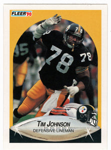 Tim Johnson - Pittsburgh Steelers (NFL Football Card) 1990 Fleer # 144 Mint