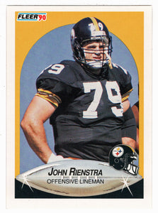 John Rienstra RC - Pittsburgh Steelers (NFL Football Card) 1990 Fleer # 149 Mint